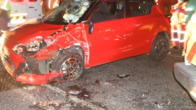 three injured in pile-up