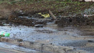 burst water pipe