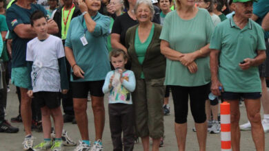 Alida and Azura; barefoot and bonding at weekly park run