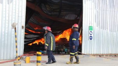 warehouse fire