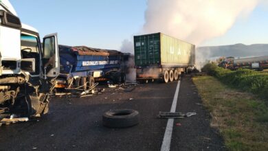 truck crash on N3
