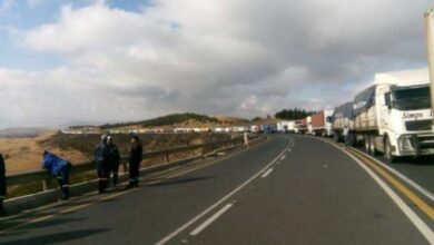 truck protest on N3