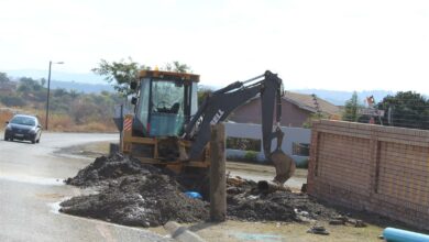 water pipe bursts