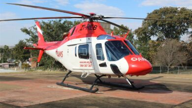 Helicopter Lands at Provincial Hospital.