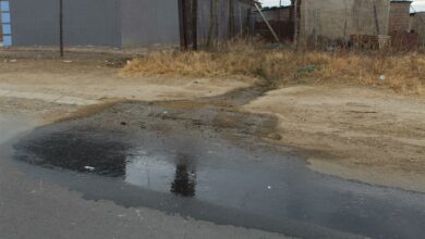 Burst water pipe in Marula Crescent