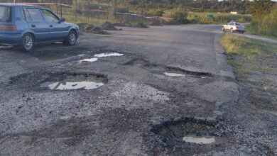 Massive potholes