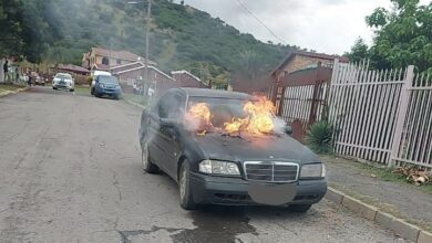 Car on fire