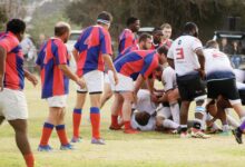 Image of Sentraal rugby players in action on the field.