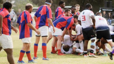 Image of Sentraal rugby players in action on the field.