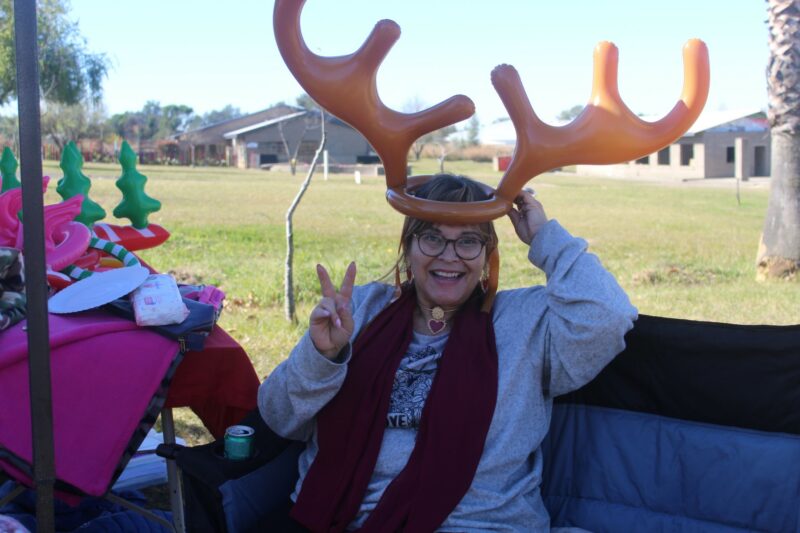 A picture of Jeannette Olivier Jouth at her stall selling funky, bespoke items at the Grace Park Market Day