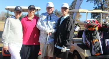 A picture of Diedre Kroy, Lindie Havenga, Christo Le Roux and Hannelie Le Roux at the Ferrum Golf Day.