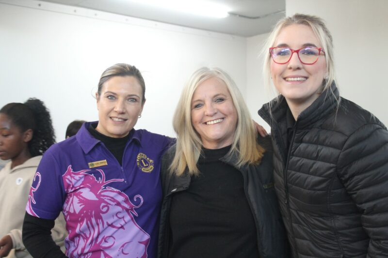 A picture of Lize, Gaynor and Courtney at the Lion's Winter Warmer.