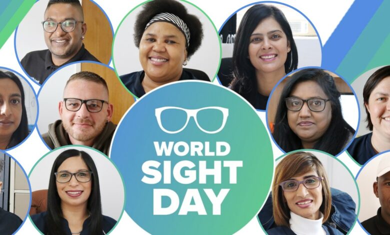 The Newcastle Advertiser team celebrating World Sight Day