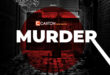 Caxton Local Media murder stock image in grey background and red circle with the wording murder in white.
