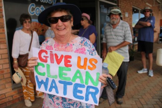 Image of march against water cuts in Dundee.