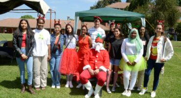 Image of Round Tablers in Dundee with helpers at Pro Nobis School Christmas party.