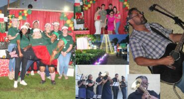 A collage of images of the Pam Golding Newcastle Christmas Night Of Giving in Newcastle, Kwazulu-Natal.
