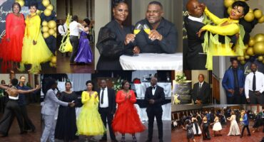 A collage of various ballroom dancers captured at an event in Newcastle.