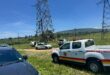 Emergency vehicles next to the banks of the Steenkoolspruit.
