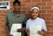 An image of Vryheid comprehensive Secondary School learners holding their matric statements after the results were released.