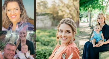 A collage of images comprising of the four new teachers at Hoërskool Volksrust.