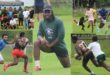 A collage of images of rugby players put together of the Newcastle Touch Rugby Community Tournament hosted in Newcastle.
