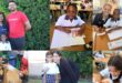 A collage of photos of grade 1 learners, teachers and parents at St Dominics Newcastle.