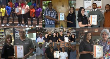 A collage of photos of the 2025 Best of Newcastle Readers Choice Award winners receiving their certificates.