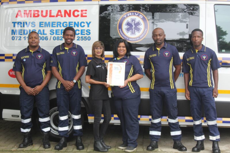Newcastle Advertiser Readers Choice Award winner receiving their award.