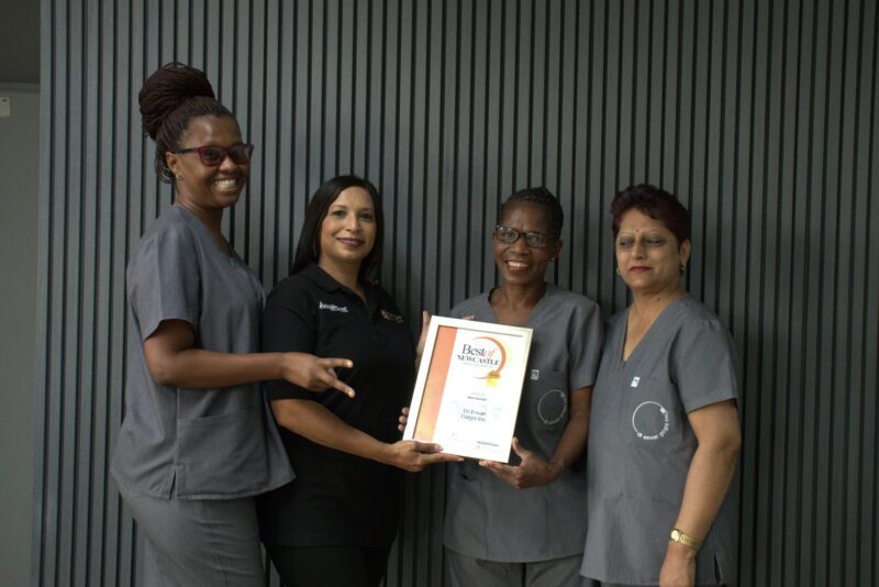 Newcastle Advertiser Readers Choice Award winner receiving their award.