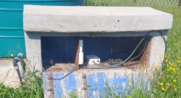 Image of borehole in Dannhauser where thieves stole the pump.