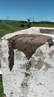 Image of a towel removed from the sewer system near Glencoe.