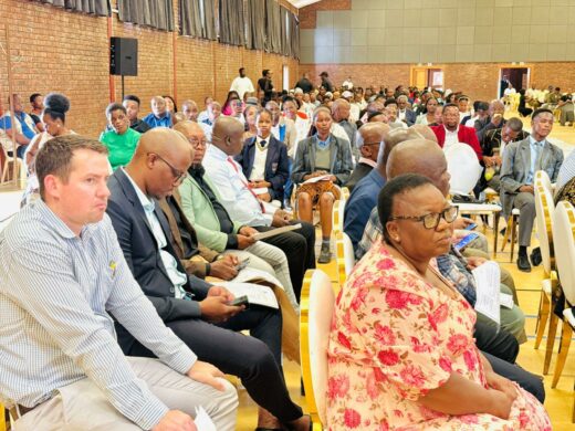 An image of AbaQulusi's teachers and principals celebrated at the matric excellence awards held at Cecil Emmett Hall.
