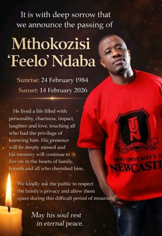 A tribute to the deceased Mthokozisi Ndaba.