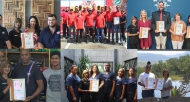 A collage of photos of the 2025 Best of Newcastle Readers Choice Award winners receiving their certificates.