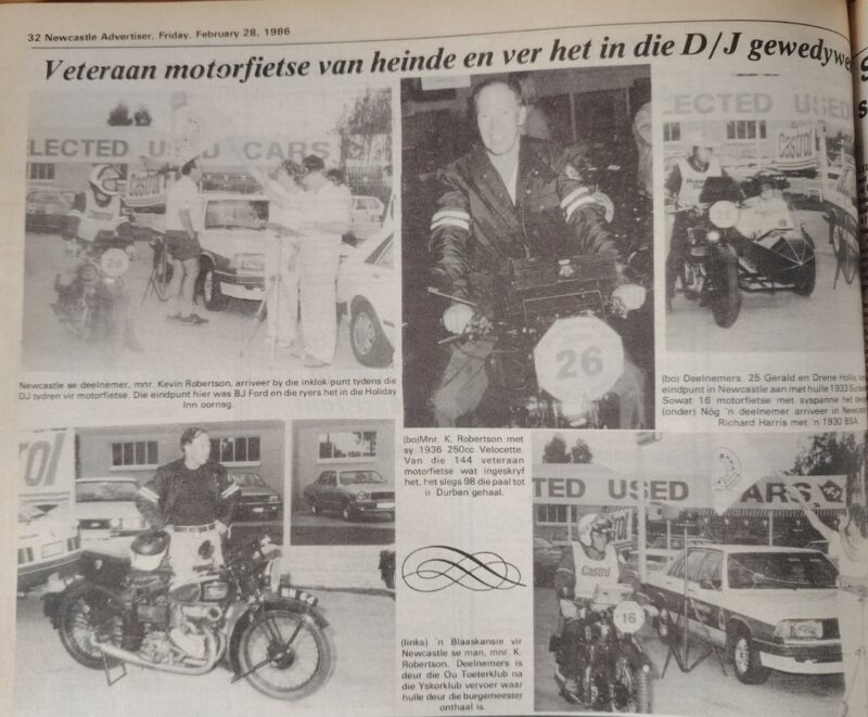 An article published when Veteran motorcycles from far and wide took part in the D/J rally