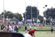 People enjoying a day of bowls at the Newcastle Bowling Club in Arbor Park.