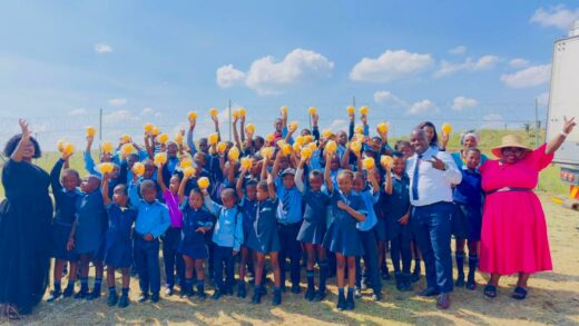 An image of learners and educators of Nkwambazi Primary at the Human Rights Day celebration held at school.