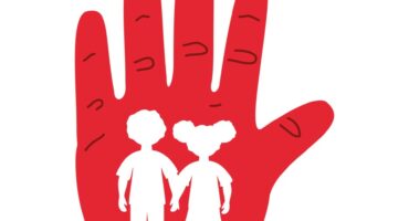 red hand day awareness illustration isolated