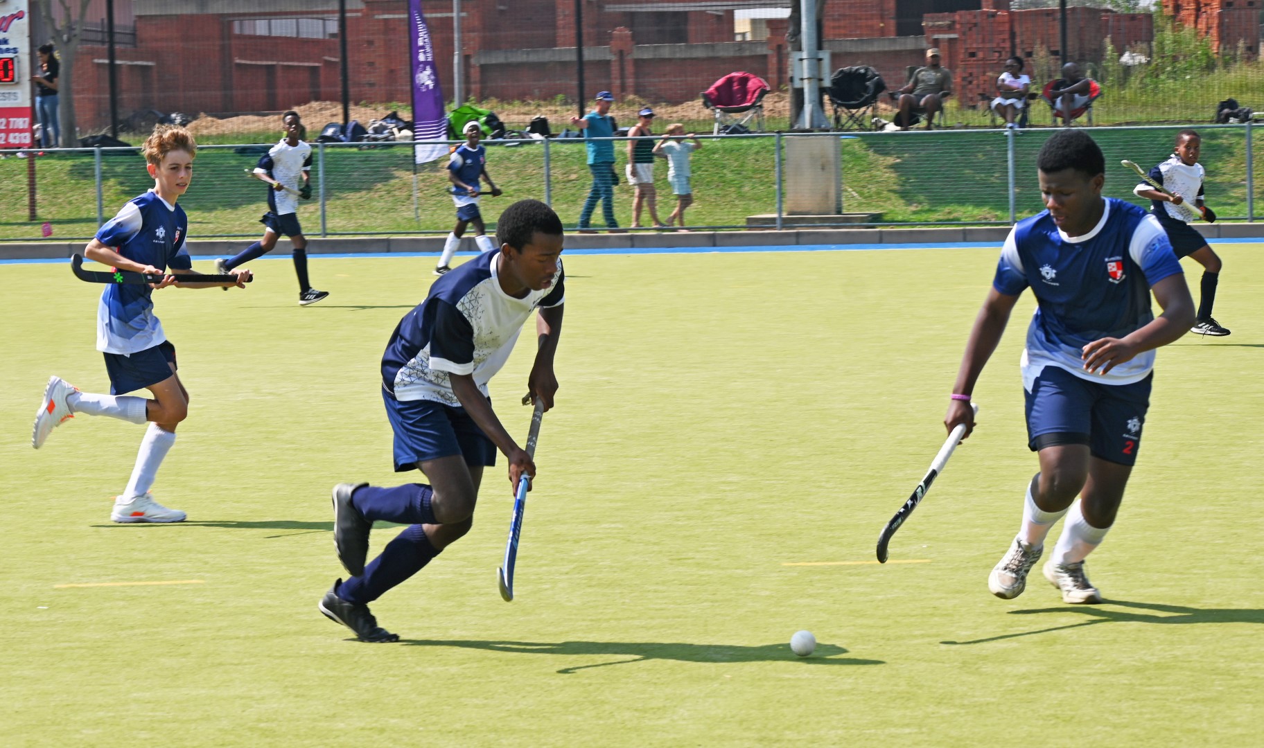 A photo of male hockey players at the St Dominics boys' hockey pre-season tournament.