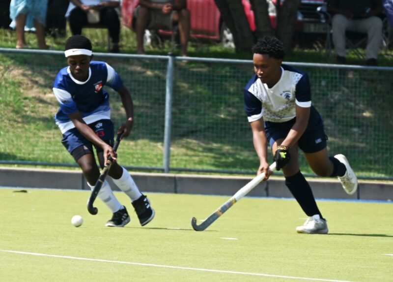A photo of male hockey players at the St Dominics boys' hockey pre-season tournament.