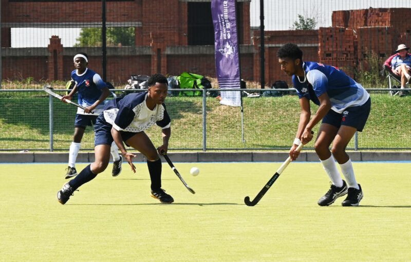 A photo of male hockey players at the St Dominics boys' hockey pre-season tournament.
