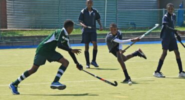 A photo of male hockey players at the St Dominics boys' hockey pre-season tournament.