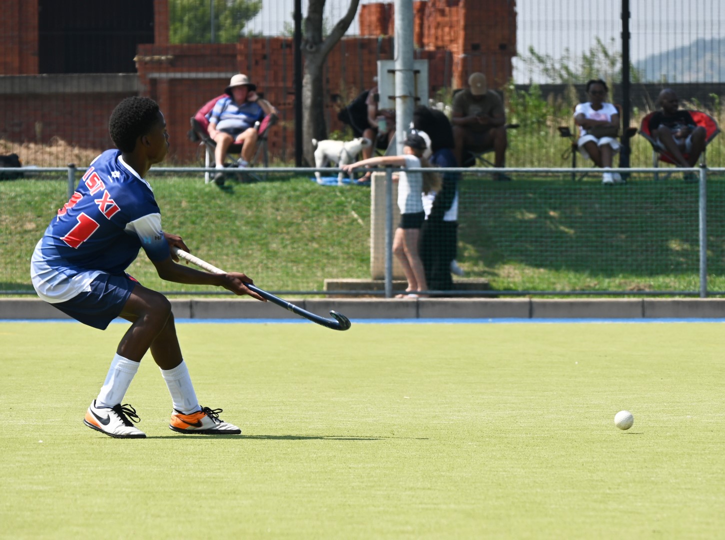 A photo of male hockey players at the St Dominics boys' hockey pre-season tournament.