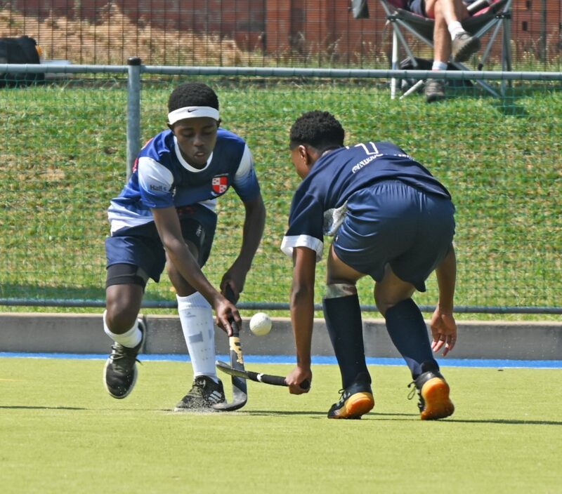 A photo of male hockey players at the St Dominics boys' hockey pre-season tournament.