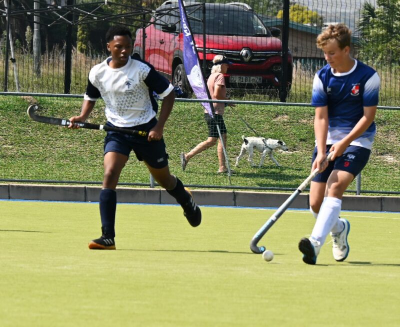 A photo of male hockey players at the St Dominics boys' hockey pre-season tournament.