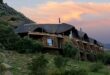 Image of Isandlwana Lodge at sunset.