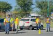 A group of Dannhauser law enforcement officials are photographed during their Easter roadblock Campaign.