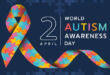 Image of World Autism Awareness Day with the date of 2 April.
