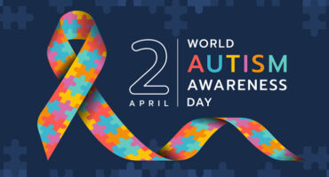 Image of World Autism Awareness Day with the date of 2 April.